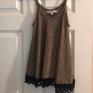 Sweater spaghetti strap shirt